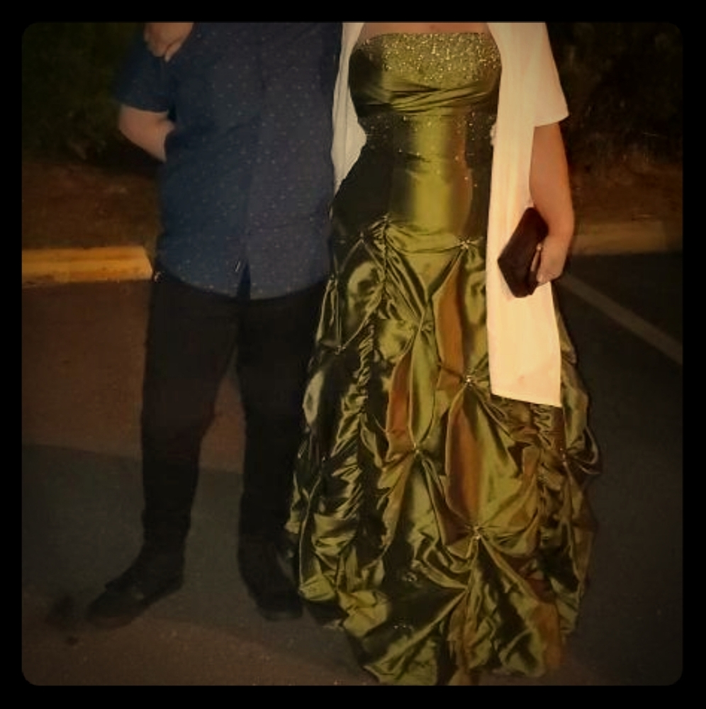 Green Sequenced Ball Gown